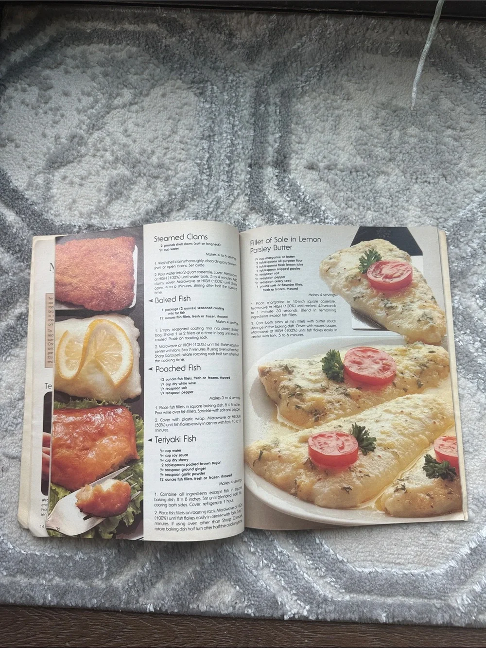 SHARP Carousel Microwave Cook Book - Black Cover